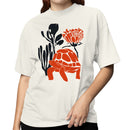 Tortoise with Flower Botanical Illustration Women's T-shirt