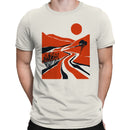 Minimalist Red Desert Landscape Men's T-shirt