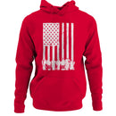 Men's Hoodie with Distressed American Flag Design