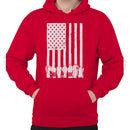 Men's Hoodie with Distressed American Flag Design