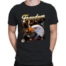 Freedom Bald Eagle American Flag Men's T-shirt