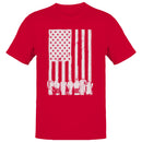 Men's T-shirt American Flag Grilling Utensils Distressed