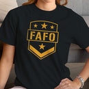 Women's T-shirt FAFO Badge Military Style Emblem