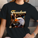 Freedom Bald Eagle American Flag Women's T-shirt