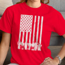 American Flag Distressed Women's T-shirt