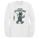 Gone Fishing Bear Men's Sweatshirt with Coffee