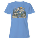 Protect Our Peaks Wildlife Mountain Scene T-shirt