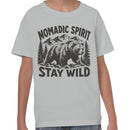 Nomadic Spirit Stay Wild Bear Mountain Youth T-shirt
