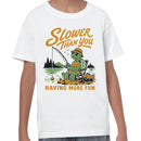 Youth's T-shirt - Slower Than You Having More Fun Turtle