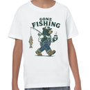 Gone Fishing Bear Youth T-shirt