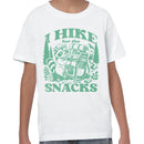 I Hike for the Snacks Raccoon Youth T-shirt