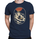 Kayaker Silhouette Sunset Lake Men's T-shirt