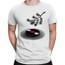 Vinyl Record Pine Branch Minimalist Art Men's T-shirt