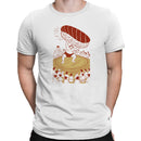 Men's T-shirt Sumo Wrestler Lifting Giant Sushi