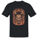 Japanese Oni Mask Flames Men's T-shirt