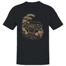 Men's T-shirt Retro Boombox with Japanese Nature Design