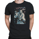 Samurai Warrior Katana Cherry Blossoms Men's T-shirt