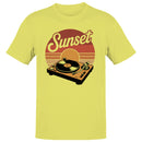 Sunset Vinyl Retro Record Player Men's T-shirt