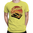 Sunset Vinyl Retro Record Player Men's T-shirt