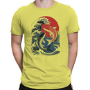 Japanese Koi Fish Wave and Red Sun Men's T-shirt