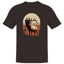Retro Bull Elk Sunset Men's T-shirt