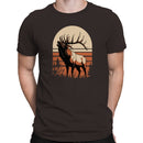 Retro Bull Elk Sunset Men's T-shirt