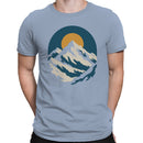 Men's T-shirt Retro Mountain Sunrise Art