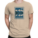 Tetons 25 Cent Vintage Mountain Stamp T-shirt