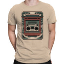 Men's T-shirt Retro Boombox Japanese Pagoda Cranes