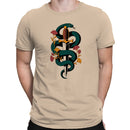 Snake Dagger Flowers Illustration Men's T-shirt