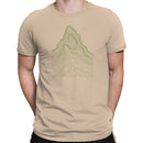 Men's T-shirt - Topographic Mountain Line Art