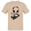 Retro Music Player Men's T-shirt with Headphones