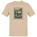 Wild Bear Forest Postage Stamp Art Men's T-shirt
