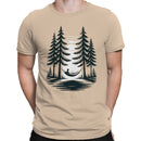 Men's T-shirt Reading in Hammock Under Pine Trees