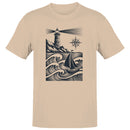 Lighthouse Sailboat Ocean Waves Men's T-shirt