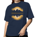 Mountain Sunset Canoe Reflection Women's T-shirt