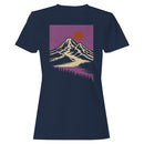 Women's T-shirt Retro Mountain Sunset Landscape