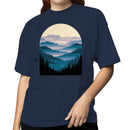 Misty Blue Mountain Landscape Women's T-shirt