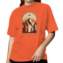 Women's T-shirt Retro Mountain Landscape Badge