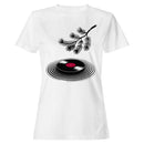 Vinyl Record Pine Branch Minimalist Art Women's T-shirt
