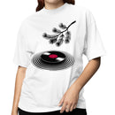 Vinyl Record Pine Branch Minimalist Art Women's T-shirt