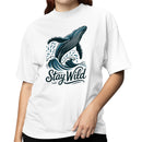 Stay Wild Whale Ocean Wave Women's T-shirt
