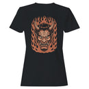 Japanese Oni Mask Flames Women's T-shirt