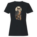 Great Horned Owl Moon Background Women's T-shirt