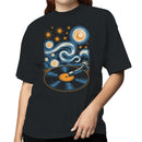 Starry Night Vinyl Record Art Women's T-shirt