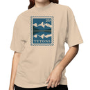 Tetons Vintage Mountain Stamp Women's T-shirt
