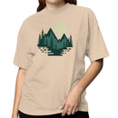 Women's T-shirt Adventure Awaits Mountain Moon