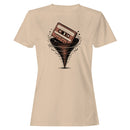 Retro Cassette Tape Tornado Spiral Women's T-shirt