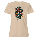 Snake Dagger Flowers Illustration Women's T-shirt