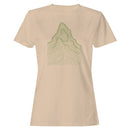 Women's T-shirt Topographic Mountain Line Art